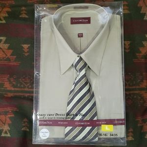 Sage Green Shirt and Tie set Large Tall New in Box